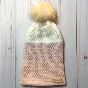 Women’s Pink Ombré Pom Pom Beanie
